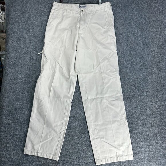Columbia Pants Mens 36 Authentic Issue Flat Front Straight Leg Cargo Pockets - Picture 1 of 9